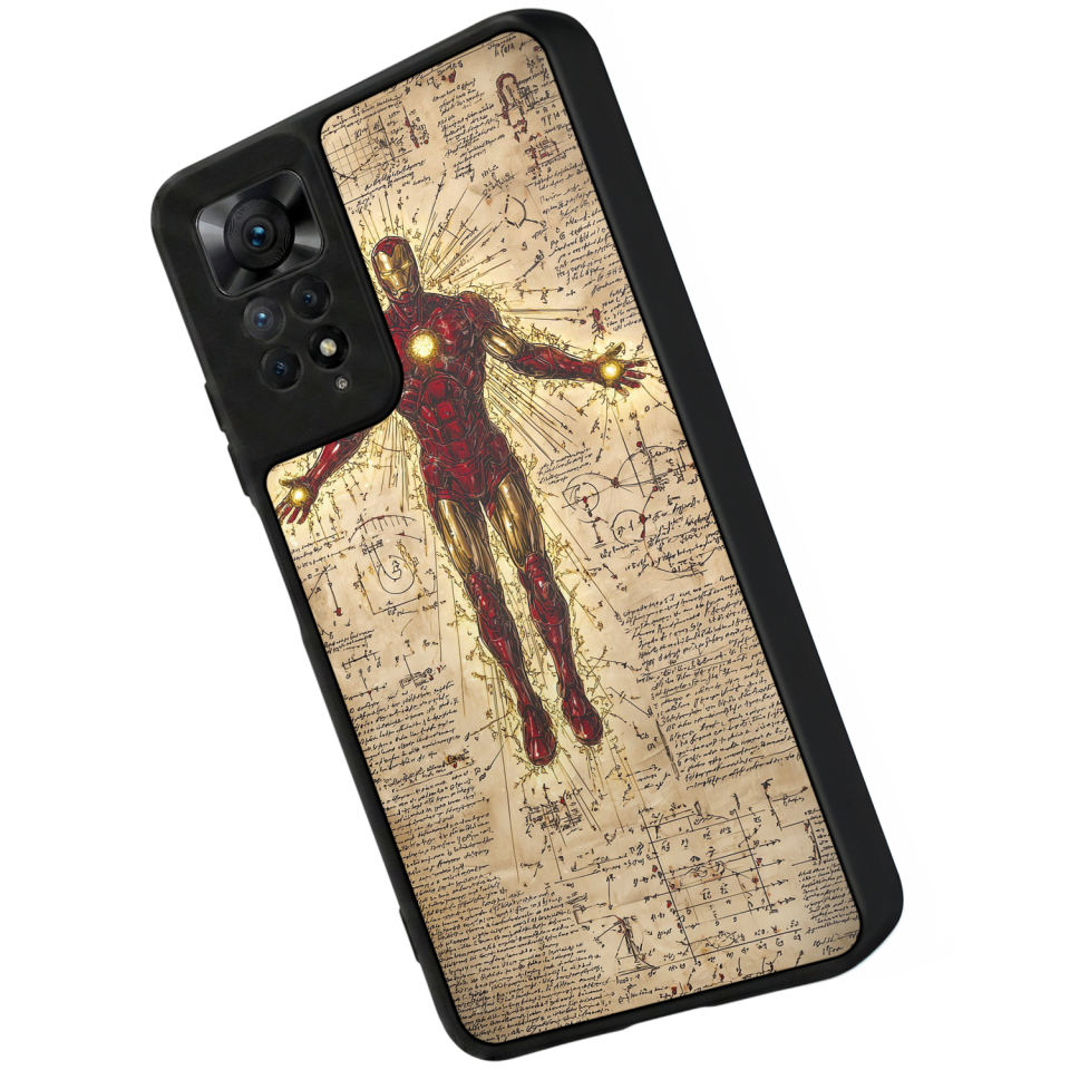 Xiaomi Redmi Note 12 Pro Uyumlu  Iron Man ( Demir Adam ) Tasarımlı Glossy Premium Kılıf