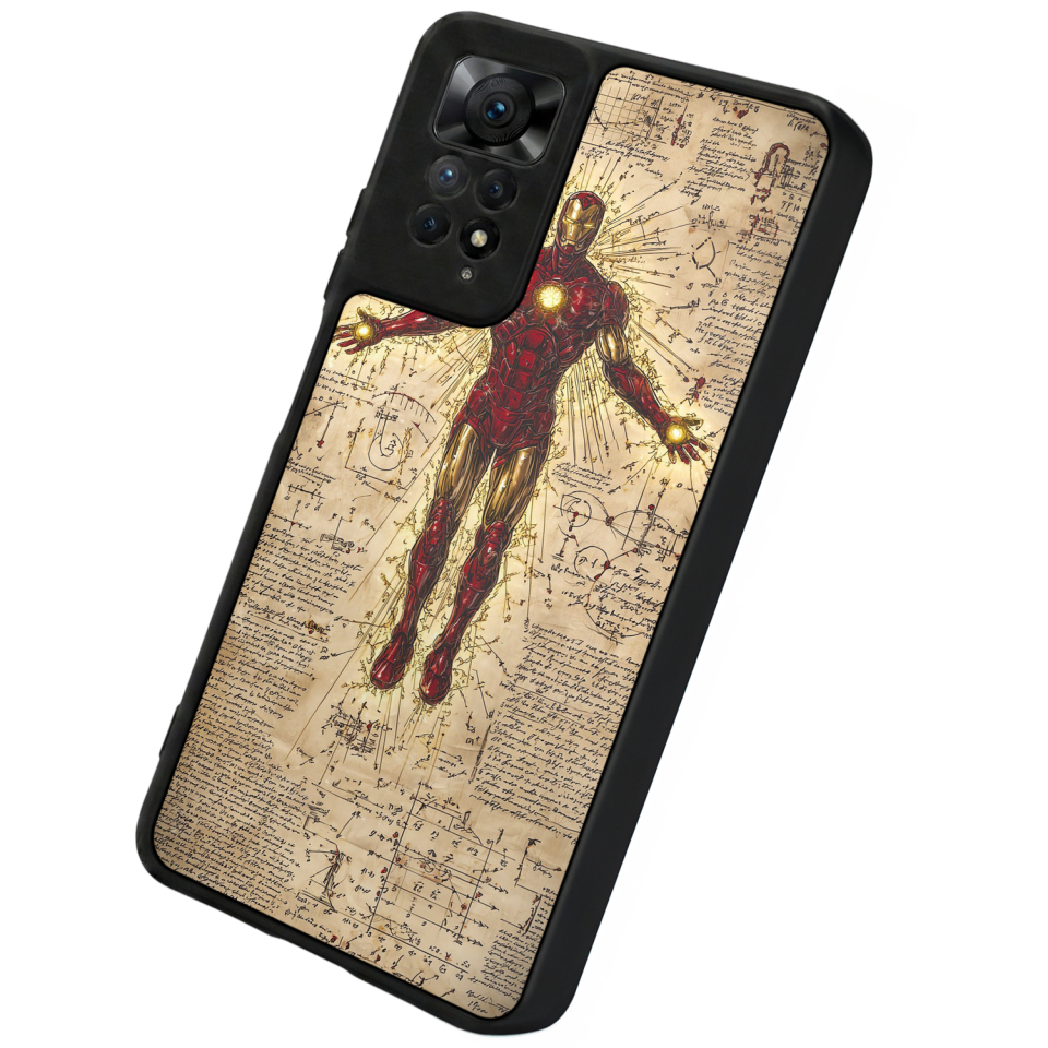 Xiaomi Redmi Note 12 Pro Uyumlu  Iron Man ( Demir Adam ) Tasarımlı Glossy Premium Kılıf