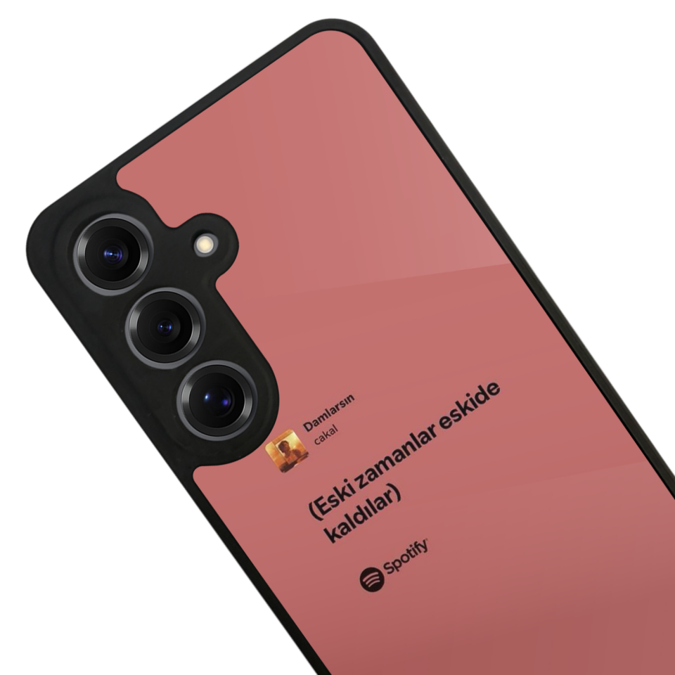 Samsung Galaxy S25 Uyumlu Sarki Sozleri Tasarımlı Glossy Premium Kılıf