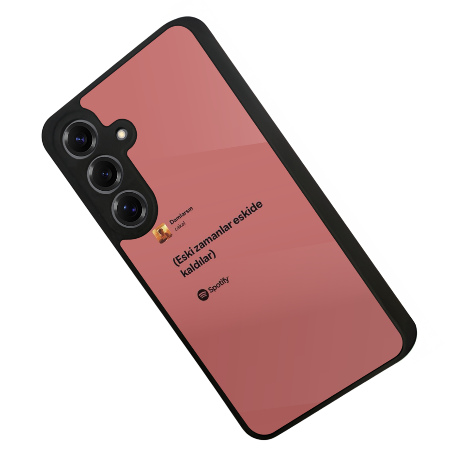 Samsung Galaxy S25 Uyumlu Sarki Sozleri Tasarımlı Glossy Premium Kılıf