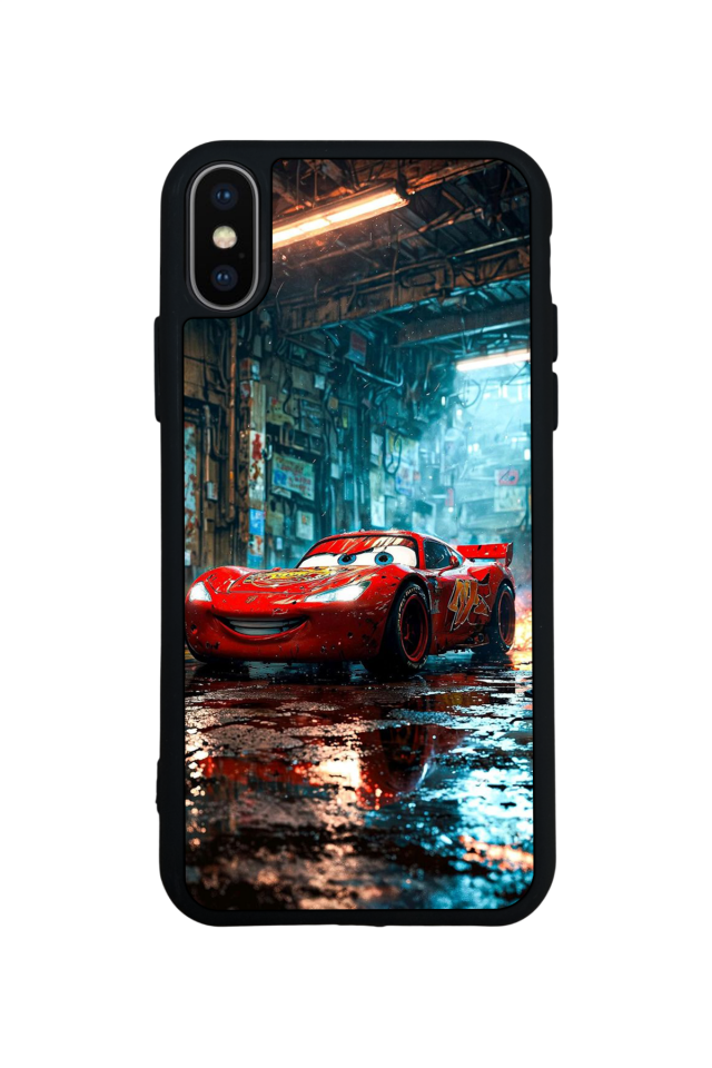 iPhone XS Max Uyumlu Şimsek McQueen Tasarımlı Glossy Premium Kılıf