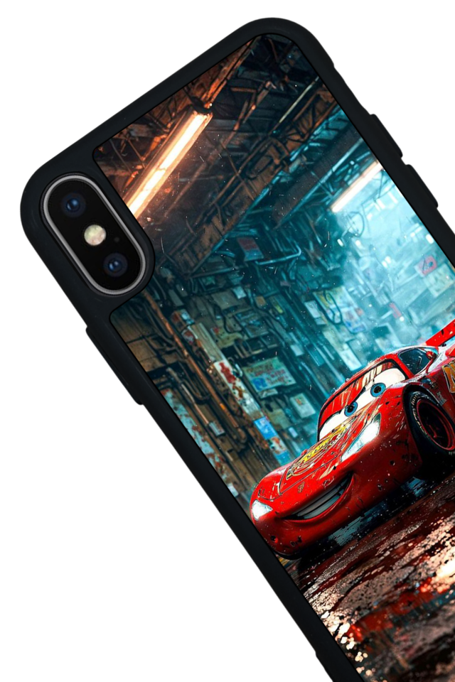 iPhone XS Max Uyumlu Şimsek McQueen Tasarımlı Glossy Premium Kılıf