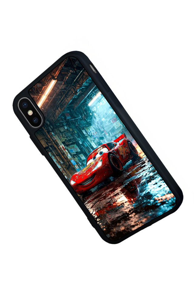 iPhone XS Max Uyumlu Şimsek McQueen Tasarımlı Glossy Premium Kılıf