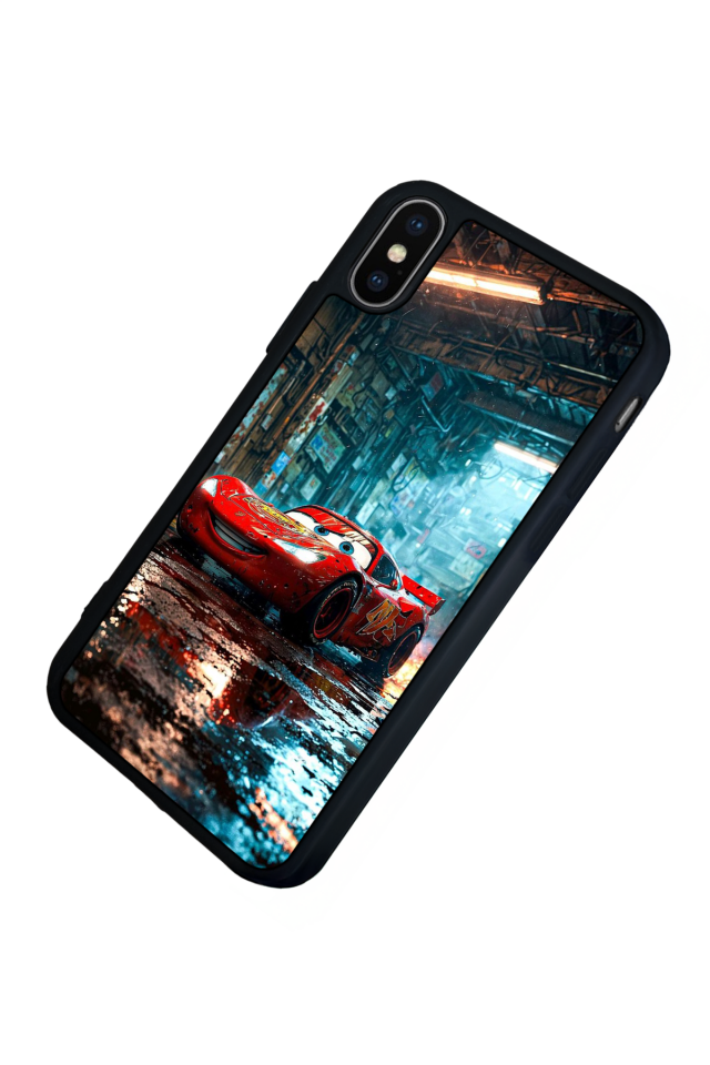 iPhone XS Max Uyumlu Şimsek McQueen Tasarımlı Glossy Premium Kılıf