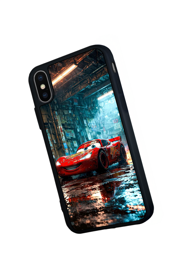 iPhone XS Max Uyumlu Şimsek McQueen Tasarımlı Glossy Premium Kılıf