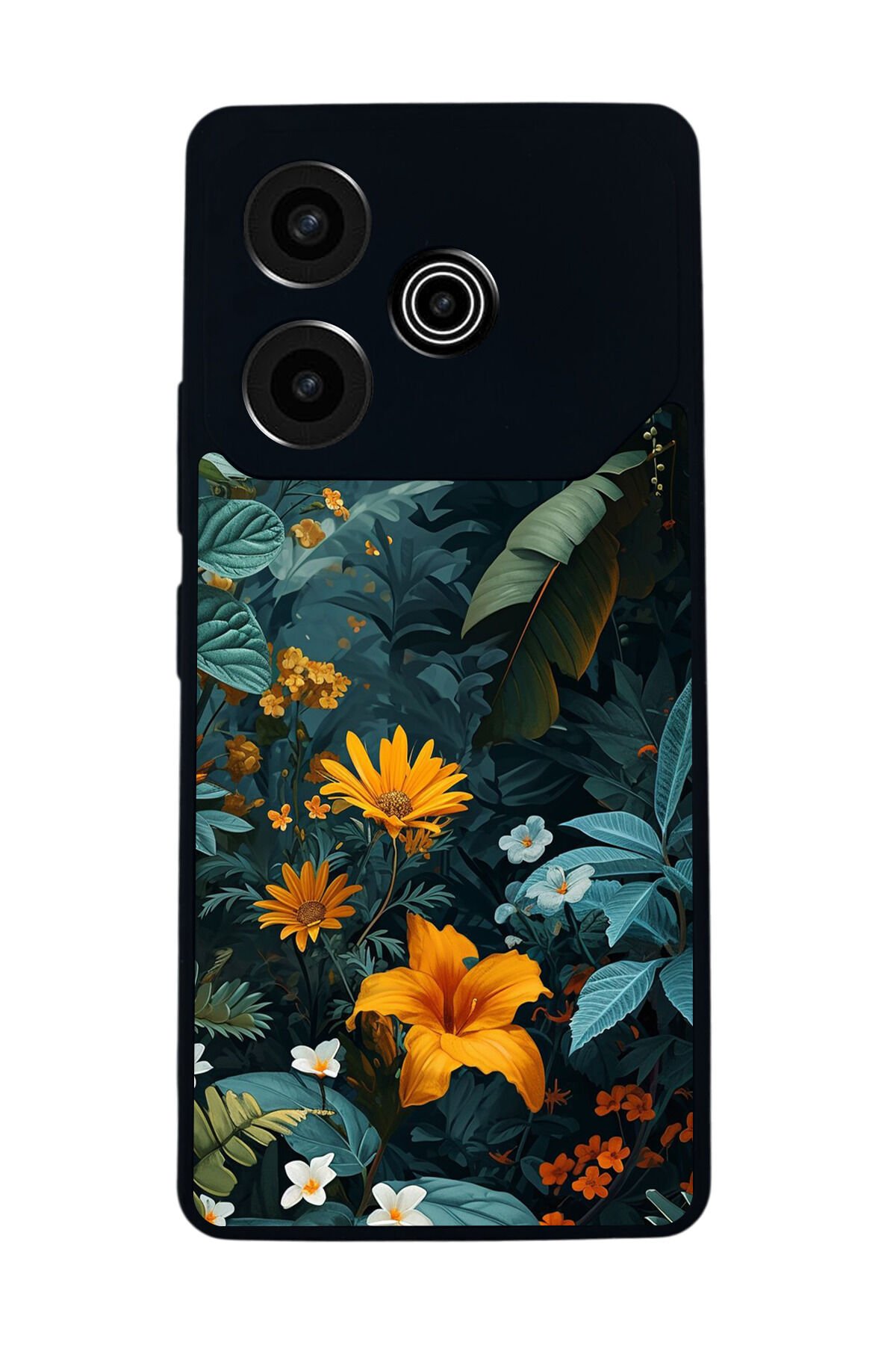 Tecno Pova 6 Uyumlu Botanik Tasarımlı Glossy Premium Kılıf