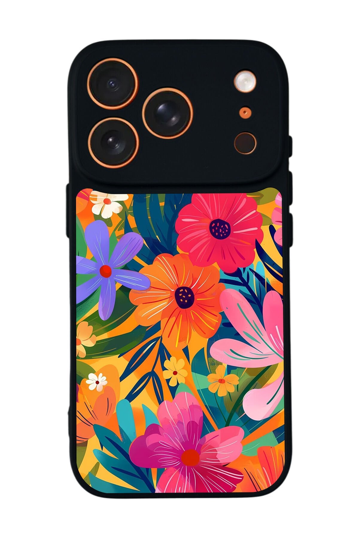 iPhone 17 Pro Uyumlu Floral Tasarımlı Glossy Premium Kılıf