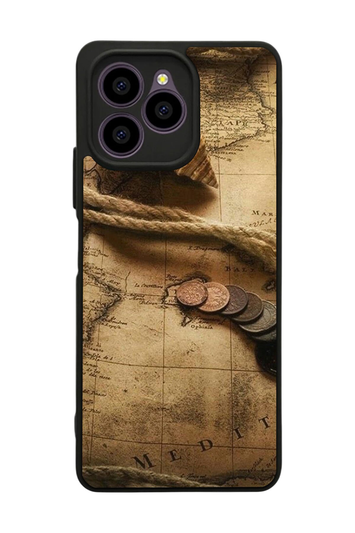 Omix X6 Uyumlu Pusula Tasarımlı Glossy Premium Kılıf