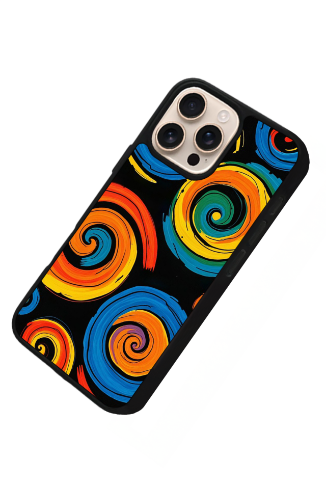 iPhone 15 Pro Uyumlu Abstract Tasarımlı Glossy Premium Kılıf