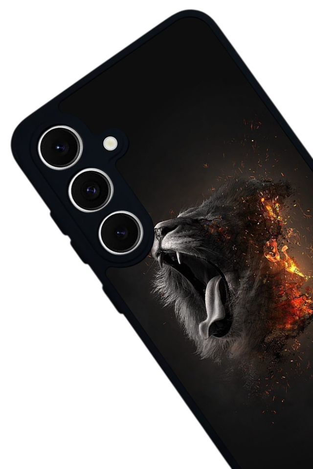 Samsung Galaxy A16 Uyumlu Aslan Tasarımlı Glossy Premium Kılıf