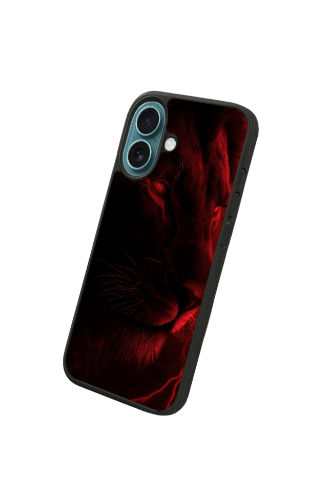 iPhone 16 Uyumlu Aslan Tasarımlı Glossy Premium Kılıf