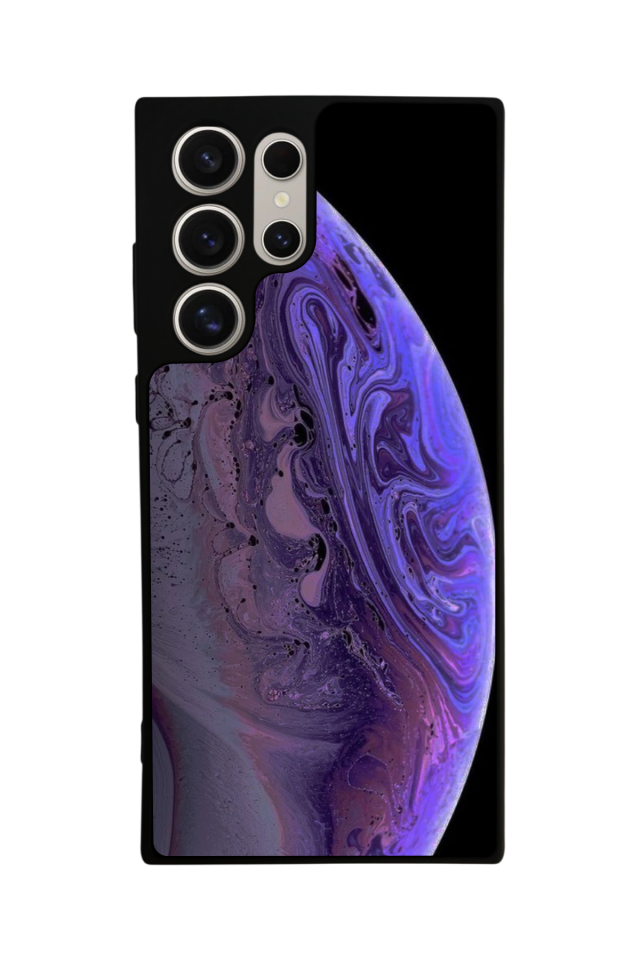 Samsung Galaxy S22 Ultra Uyumlu Ay Tasarımlı Glossy Premium Kılıf