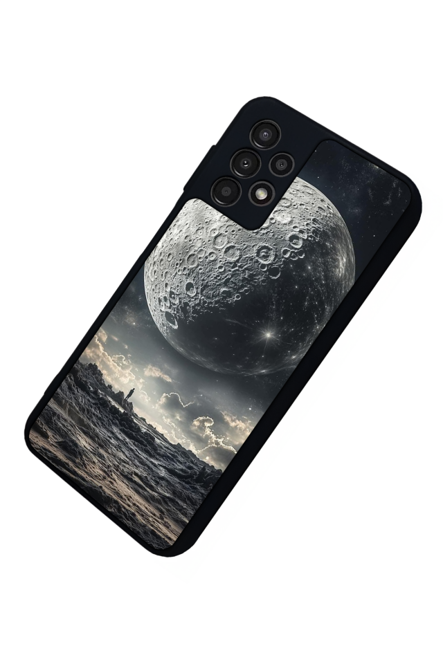 Samsung Galaxy A23 Uyumlu Ay Tasarımlı Glossy Premium Kılıf