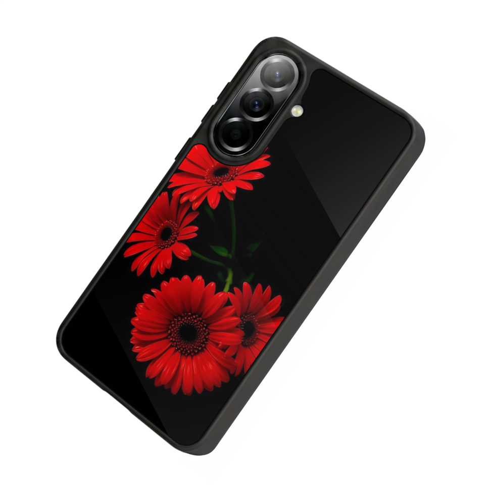 Samsung Galaxy A37 Uyumlu Cicek Tasarımlı Glossy Premium Kılıf