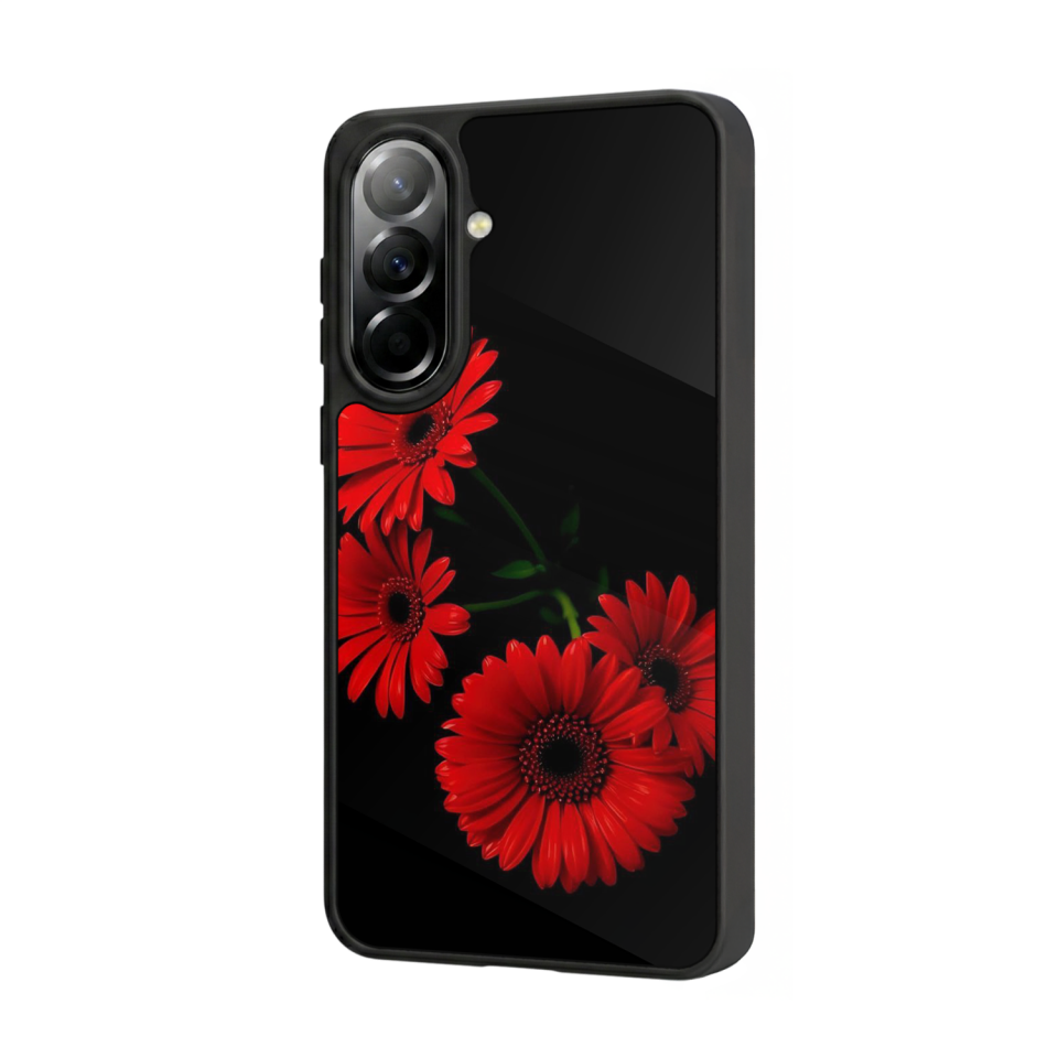 Samsung Galaxy A37 Uyumlu Cicek Tasarımlı Glossy Premium Kılıf