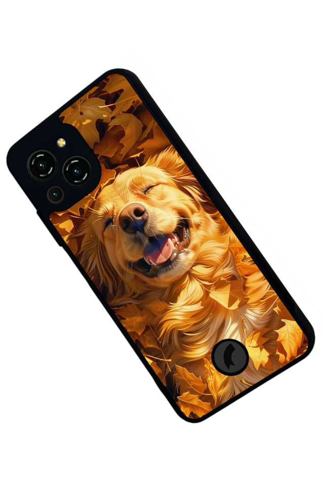 Reeder S23 Pro Max Uyumlu Golden Kopek Tasarımlı Glossy Premium Kılıf