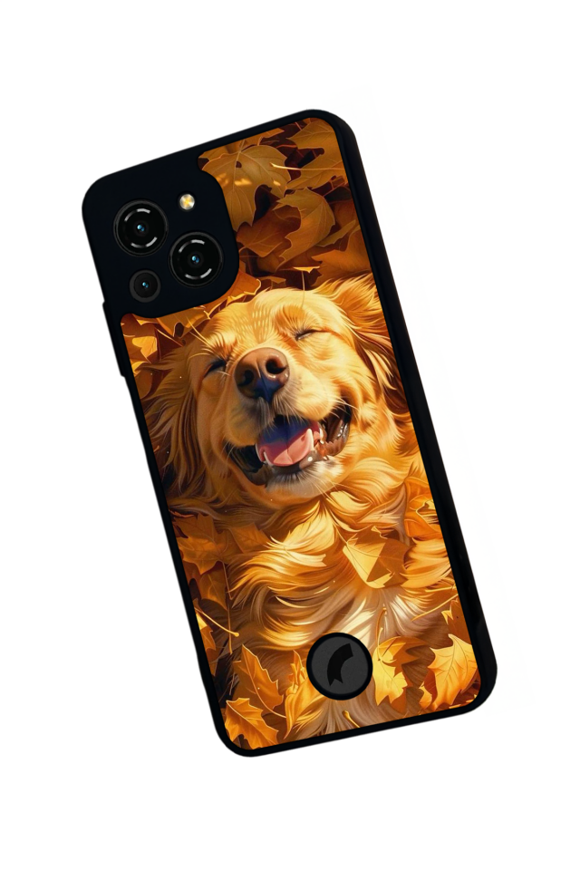 Reeder S23 Pro Max Uyumlu Golden Kopek Tasarımlı Glossy Premium Kılıf