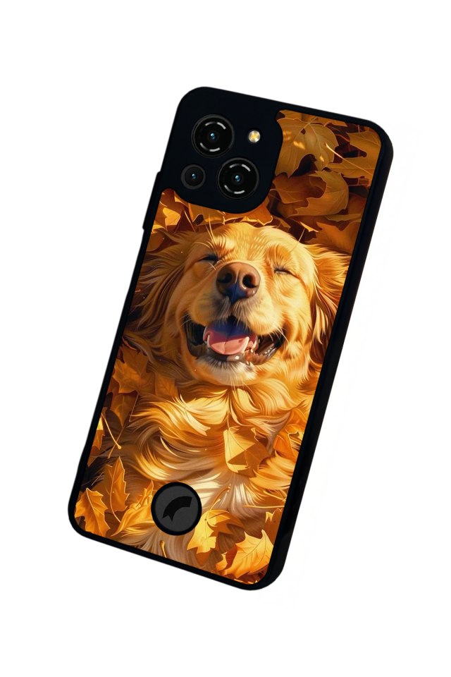 Reeder S23 Pro Max Uyumlu Golden Kopek Tasarımlı Glossy Premium Kılıf