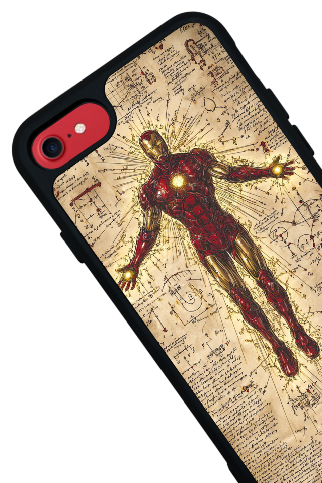 iPhone SE Uyumlu Iron Man ( Demir Adam ) Tasarımlı Glossy Premium Kılıf