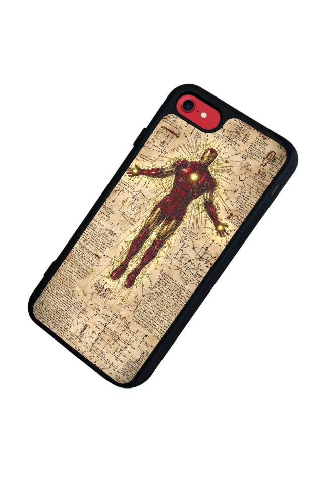 iPhone SE Uyumlu Iron Man ( Demir Adam ) Tasarımlı Glossy Premium Kılıf