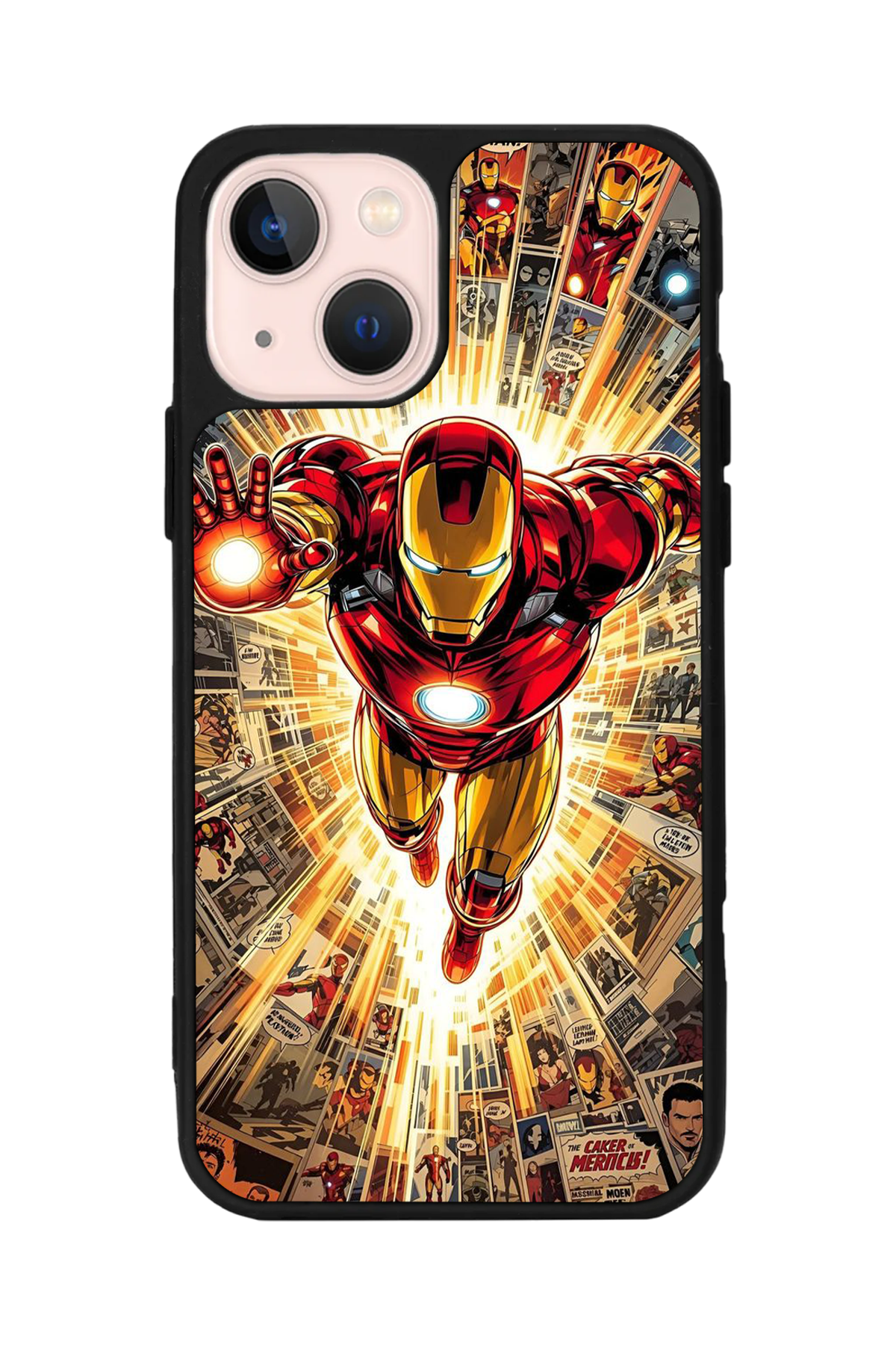iPhone 15 Uyumlu Iron Man ( Demir Adam ) Tasarımlı Glossy Premium Kılıf