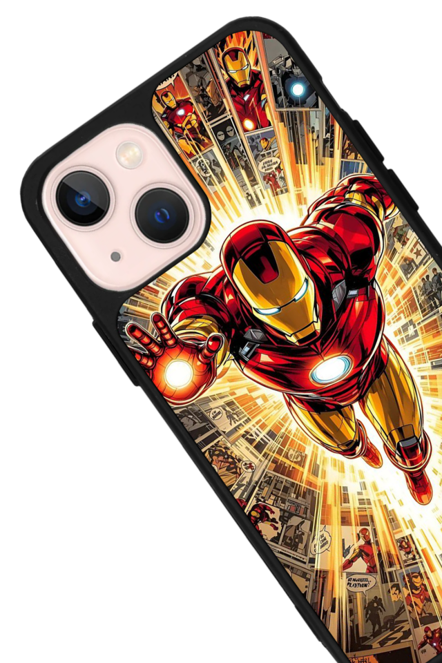 iPhone 15 Uyumlu Iron Man ( Demir Adam ) Tasarımlı Glossy Premium Kılıf
