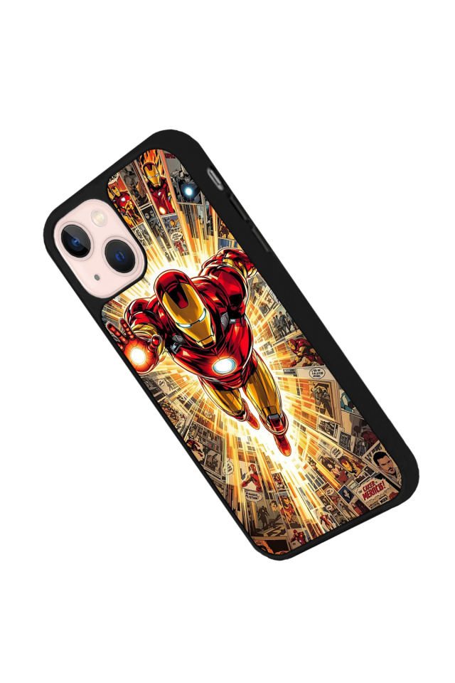 iPhone 15 Uyumlu Iron Man ( Demir Adam ) Tasarımlı Glossy Premium Kılıf