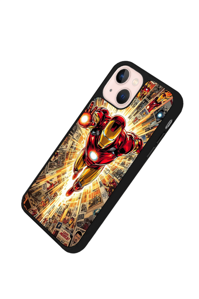 iPhone 15 Uyumlu Iron Man ( Demir Adam ) Tasarımlı Glossy Premium Kılıf