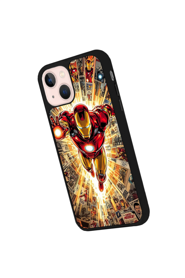 iPhone 15 Uyumlu Iron Man ( Demir Adam ) Tasarımlı Glossy Premium Kılıf