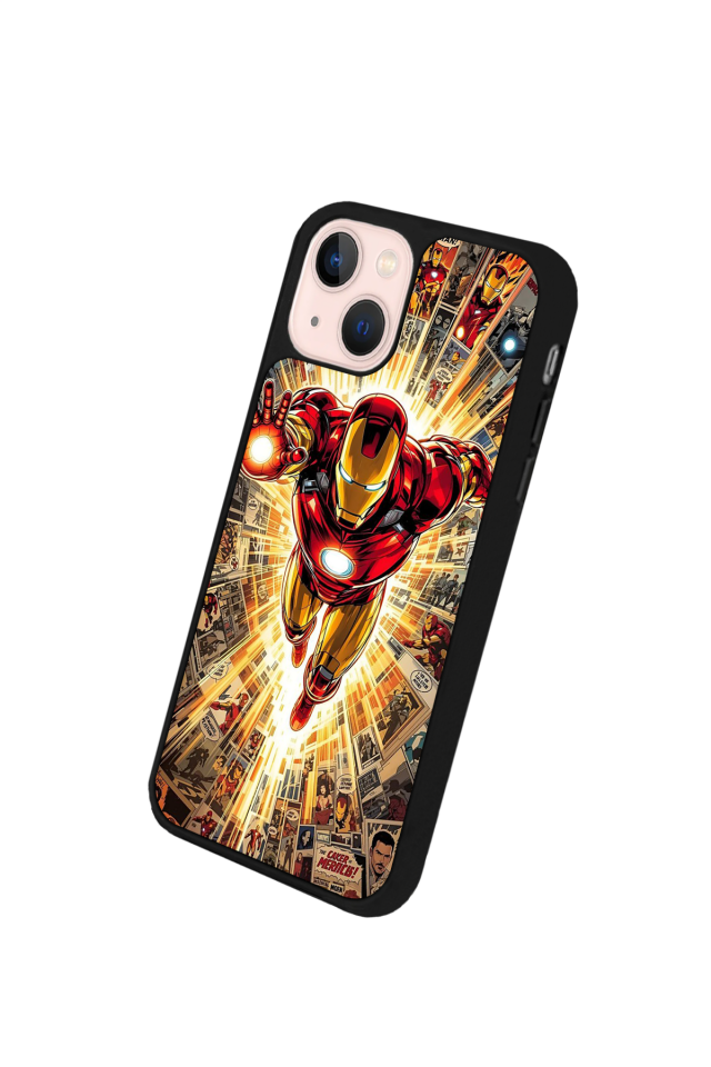 iPhone 15 Uyumlu Iron Man ( Demir Adam ) Tasarımlı Glossy Premium Kılıf