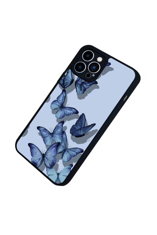iPhone 12 Pro Max Uyumlu Kelebek Tasarımlı Glossy Premium Kılıf