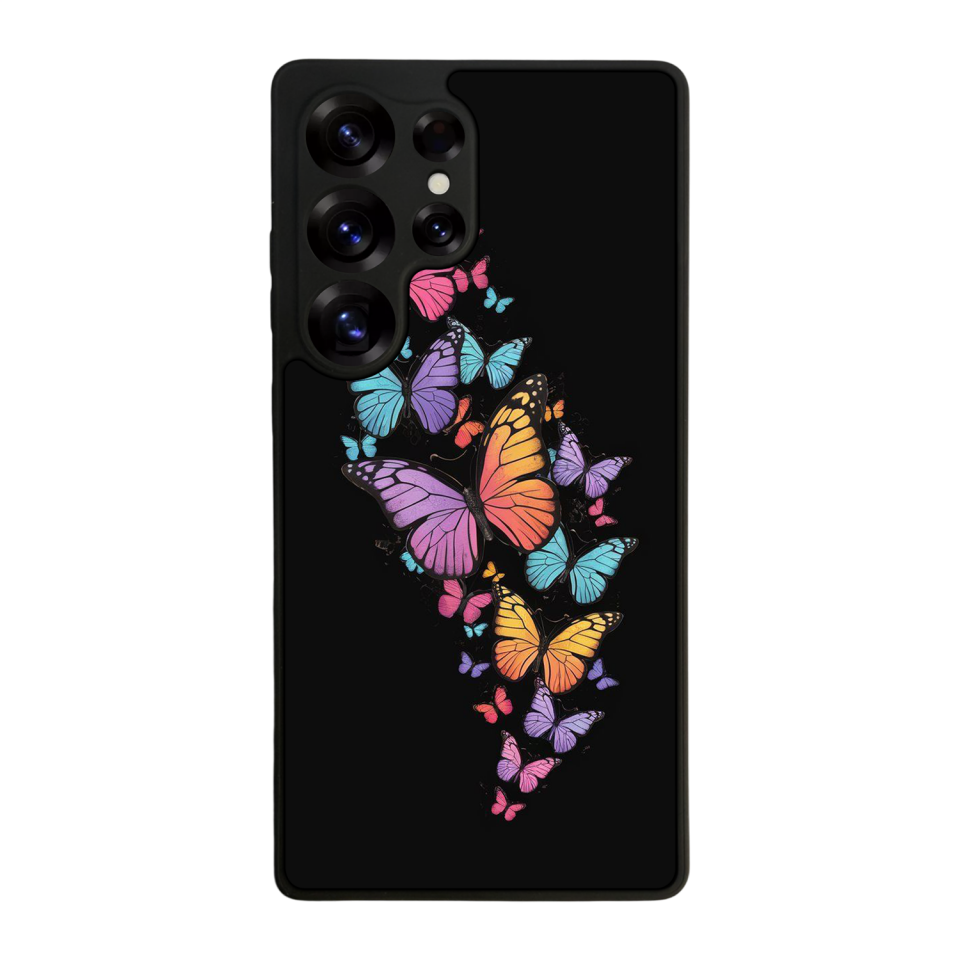 Samsung Galaxy S25 Ultra Uyumlu Kelebek Tasarımlı Glossy Premium Kılıf