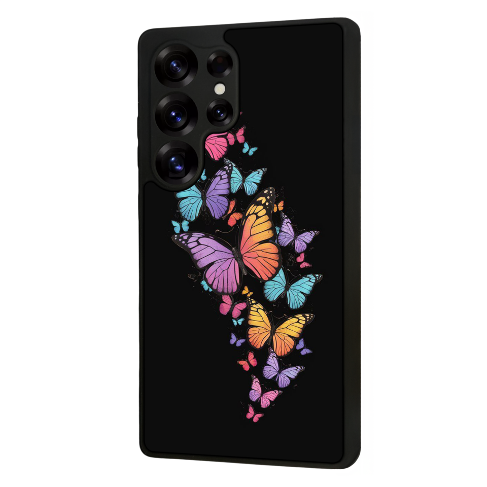 Samsung Galaxy S25 Ultra Uyumlu Kelebek Tasarımlı Glossy Premium Kılıf