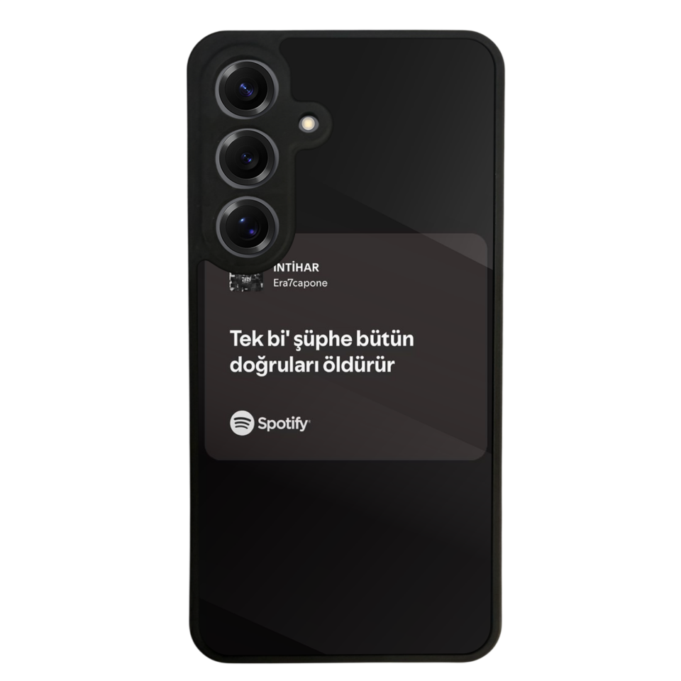 Samsung Galaxy S25 Uyumlu Sarki Sozleri Tasarımlı Glossy Premium Kılıf