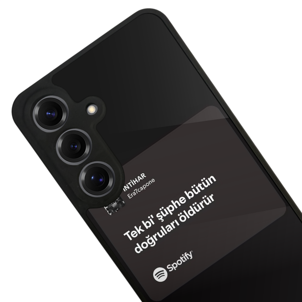 Samsung Galaxy S25 Uyumlu Sarki Sozleri Tasarımlı Glossy Premium Kılıf
