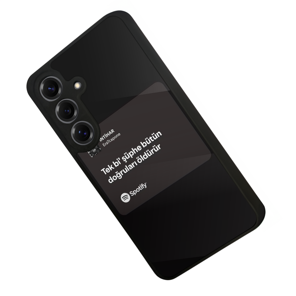 Samsung Galaxy S25 Uyumlu Sarki Sozleri Tasarımlı Glossy Premium Kılıf