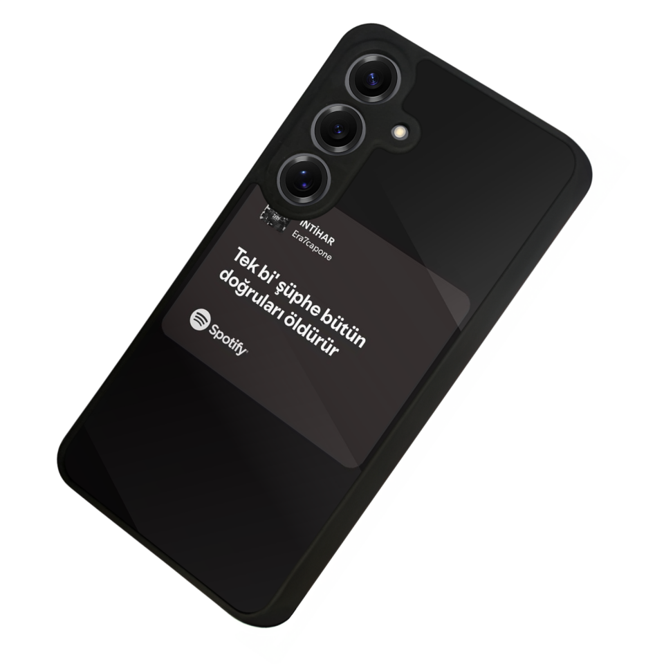 Samsung Galaxy S25 Uyumlu Sarki Sozleri Tasarımlı Glossy Premium Kılıf