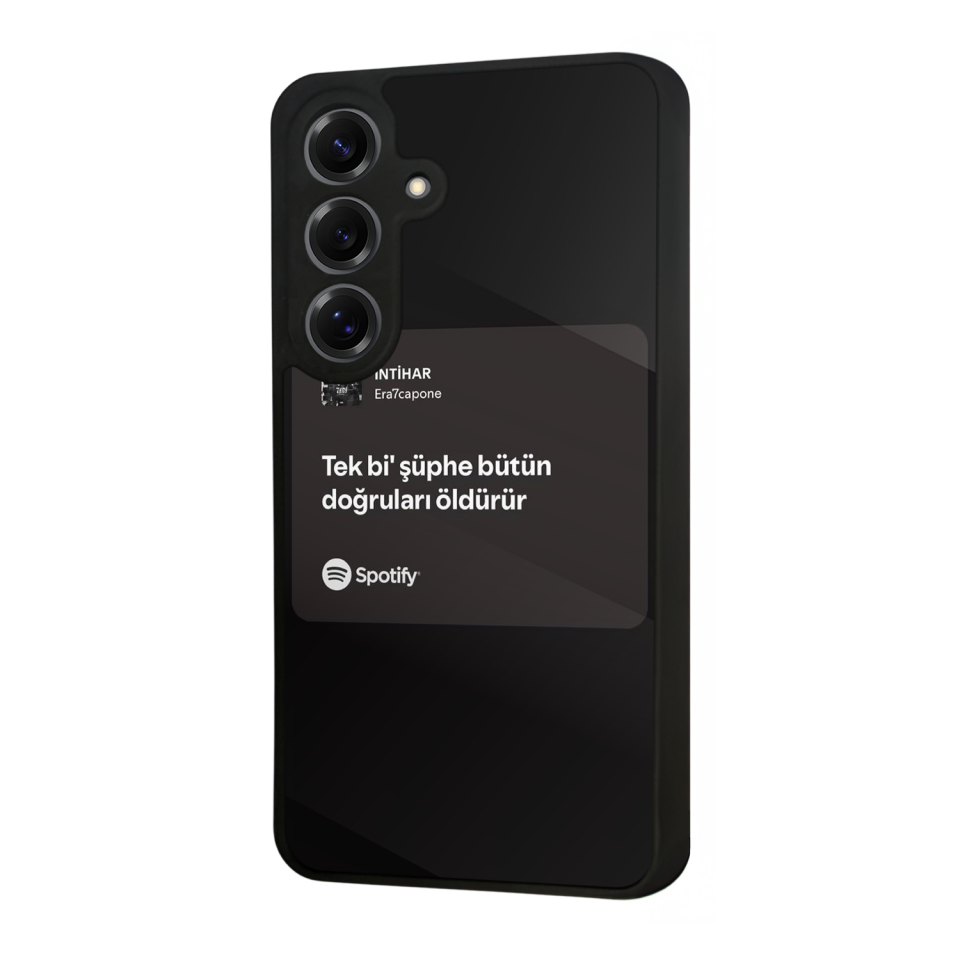 Samsung Galaxy S25 Uyumlu Sarki Sozleri Tasarımlı Glossy Premium Kılıf