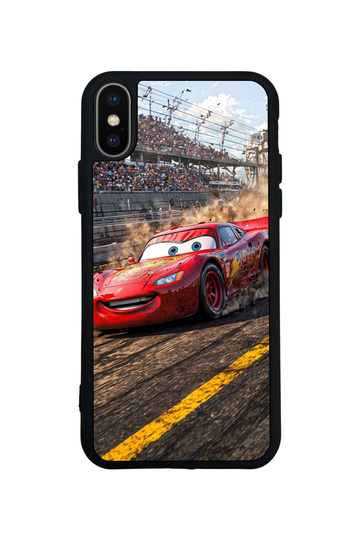 iPhone XS Max Uyumlu Şimsek McQueen Tasarımlı Glossy Premium Kılıf