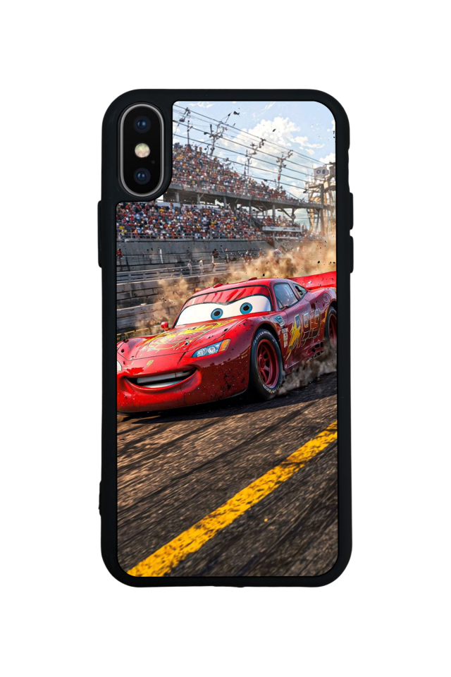 iPhone XS Max Uyumlu Şimsek McQueen Tasarımlı Glossy Premium Kılıf
