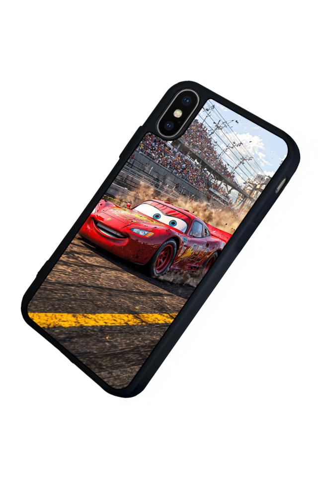 iPhone XS Max Uyumlu Şimsek McQueen Tasarımlı Glossy Premium Kılıf