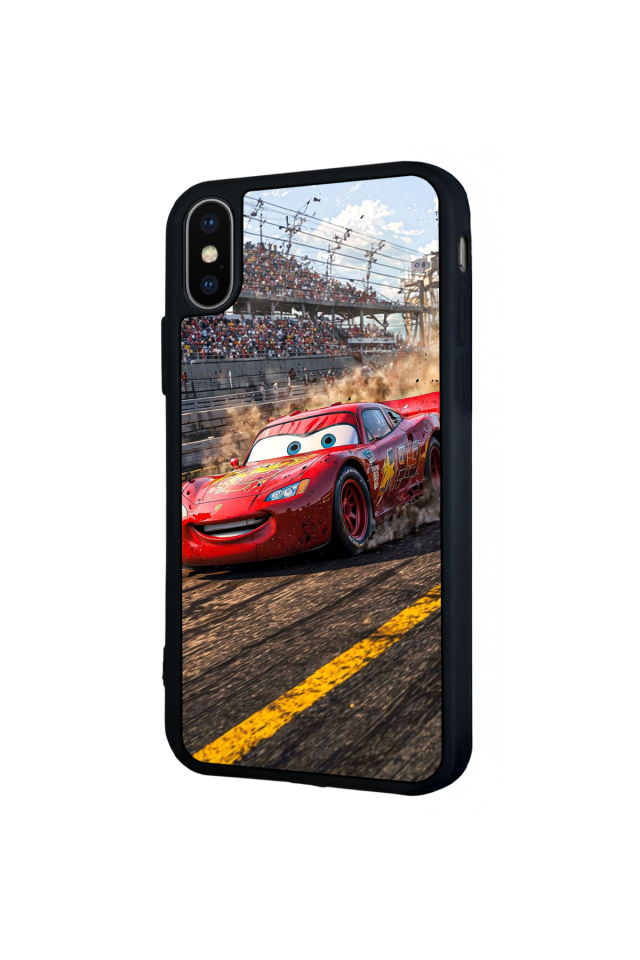 iPhone XS Max Uyumlu Şimsek McQueen Tasarımlı Glossy Premium Kılıf