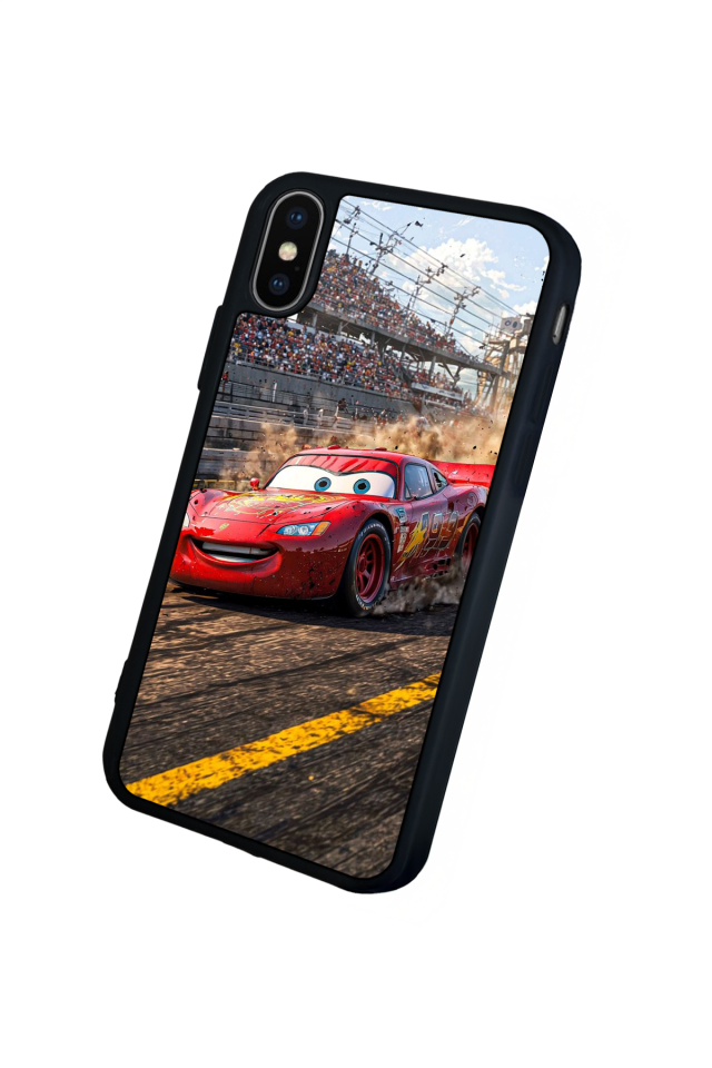iPhone XS Max Uyumlu Şimsek McQueen Tasarımlı Glossy Premium Kılıf