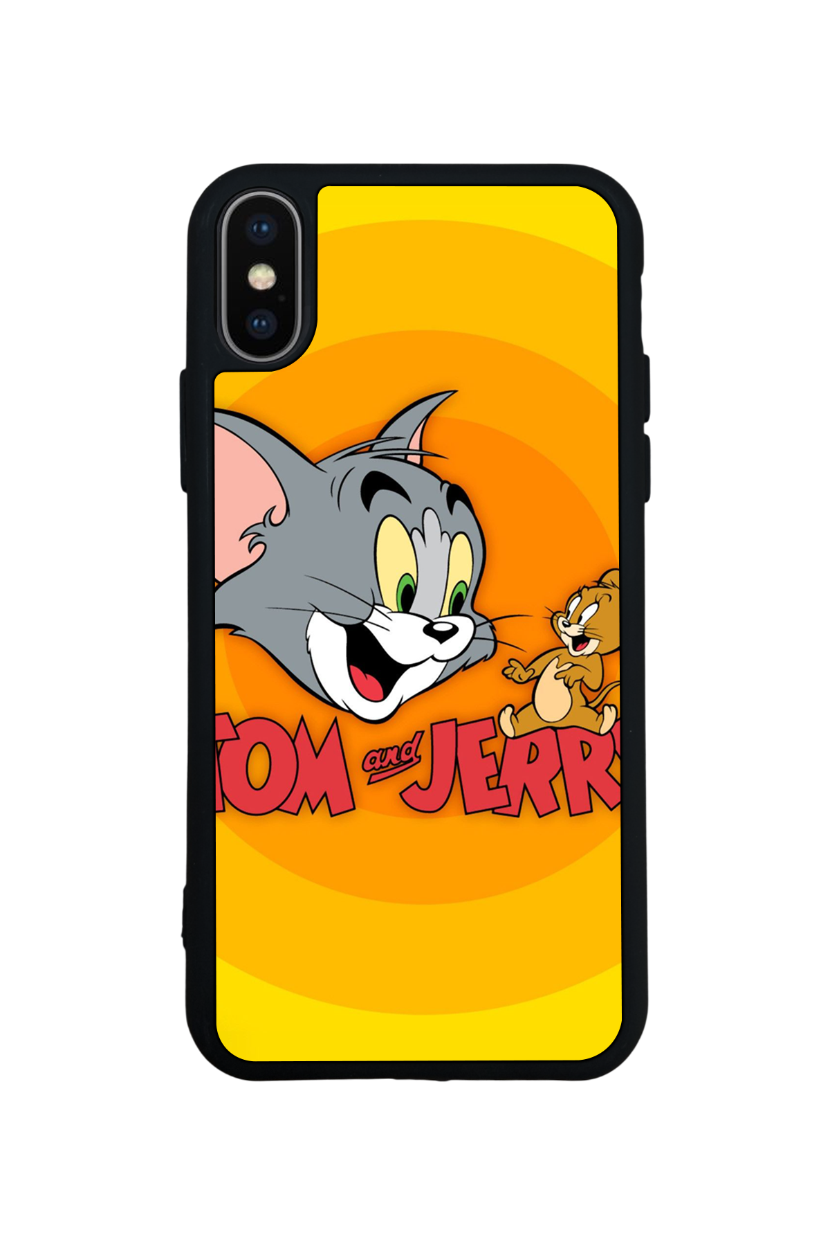 iPhone X/ XS Uyumlu Tom And Jerry Tasarımlı Glossy Premium Kılıf