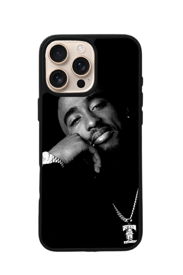 iPhone 16 Pro Max Uyumlu Tupac Tasarımlı Glossy Premium Kılıf