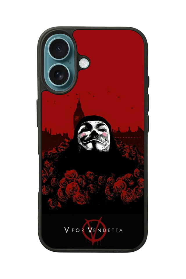 iPhone 16 Uyumlu Vendetta Tasarımlı Glossy Premium Kılıf
