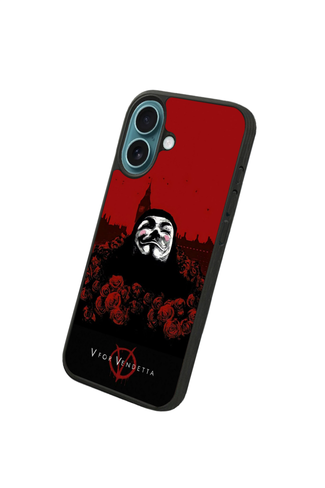 iPhone 16 Uyumlu Vendetta Tasarımlı Glossy Premium Kılıf