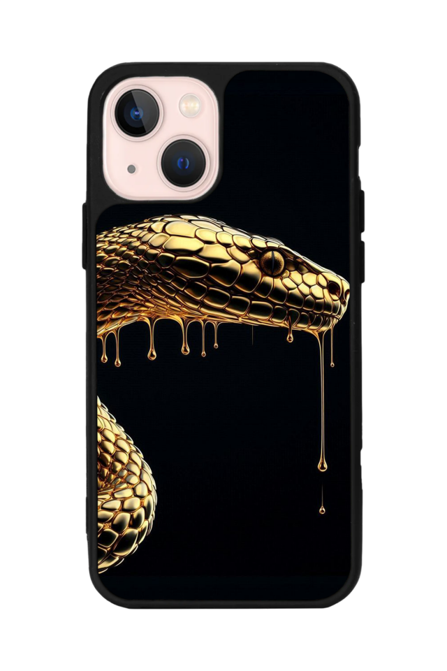 iPhone 14 Plus Uyumlu Yılan Tasarımlı Glossy Premium Kılıf