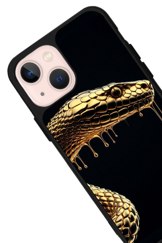 iPhone 14 Plus Uyumlu Yılan Tasarımlı Glossy Premium Kılıf