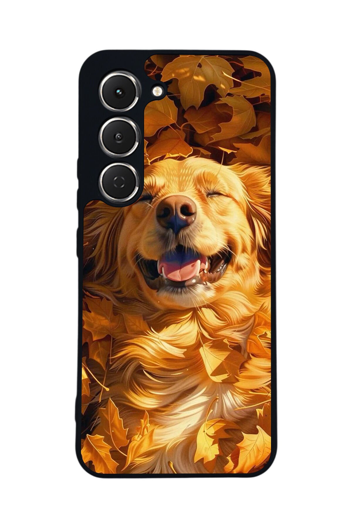 Tecno Spark 40 Pro Uyumlu Golden Kopek Tasarımlı Glossy Premium Kılıf